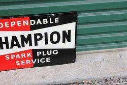 Champion Spark Plugs Tin Advertising Sign