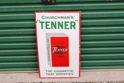 Churchmans Tenner Cigarette Enamel Sign