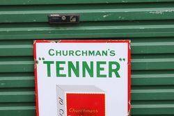 Churchmans Tenner Cigarette Enamel Sign