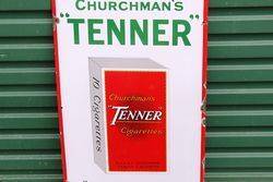 Churchmans Tenner Cigarette Enamel Sign