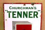 Churchmans Tenner Cigarettes Pictorial Enamel  Sign