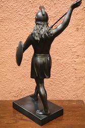 Classic Art Deco Spelter Figure of a Female Warrior