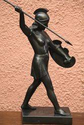 Classic Art Deco Spelter Figure of a Female Warrior