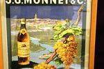 Classic J G Monnet Cognac Shop Display Advertising Card 
