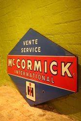 Classic Large McCormick Lozenges Shape Enamel Service Sign 