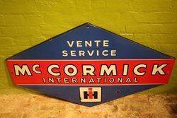 Classic Large McCormick Lozenges Shape Enamel Service Sign 