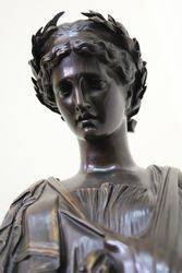 Classical Bronze of Sappho the Tenth Muse C1850 60