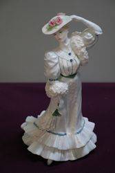 Coalport Lady Figurine Beatrice At The Garden Party  