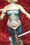 Cold Painted Bronze Figure Of The Sword Dancer C1920  Signed Jaegar     