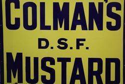 Colmanand39s DSF Mustard Enamel Advertising Sign  
