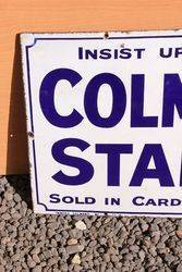 Colmans Starch Enamel Advertising Sign