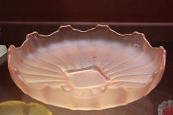 Combination Pink Glass Comport Float Bowl 