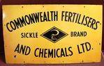 Commonwealth Fertilisers Enamel Advertising Sign 