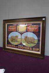 Coopers Dip Wooden Framed Advertising Sign  