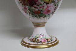 Copeland + Garrett 2 Handle Vase With Floral and Gilt Decoration 