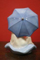 Copenhagen Porcelain Umbrella Girl Figure 