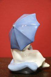 Copenhagen Porcelain Umbrella Girl Figure 