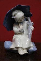 Copenhagen Porcelain Umbrella Girl Figure 