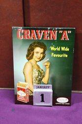 Craven A Cigarettes Pictorial Tin Calendar