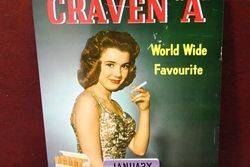 Craven A Cigarettes Pictorial Tin Calendar