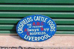 Crossfields ABC Enamel Advertising Sign