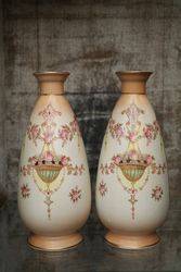 Crown Devon Garniture of 3 Vases 