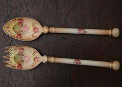 Crown Devon Salad Servers 