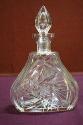 Cut Glass Decanter With Stopper  