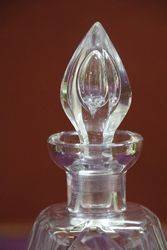 Cut Glass Decanter With Stopper  