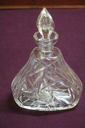 Cut Glass Decanter With Stopper  