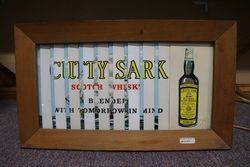 Cutty Sark Scotch Whisky Wooden Framed Advertising