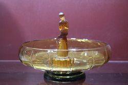 Deco Amber Bowl Figure + Stand  