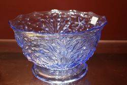 Deco Blue Glass Bowl  