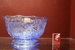 Deco Blue Glass Bowl  