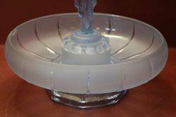 Deco Blue Glass Float Bowl C1930