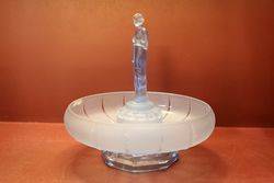 Deco Blue Glass Float Bowl C1930