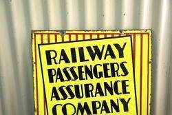 Deco Railway Passengers Enamel Advertising Sign 