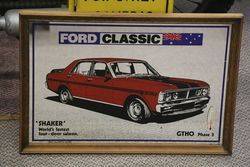 Decorative Mirror + Thermometer Ford Classic GTHO Phase 3