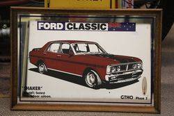 Decorative Mirror + Thermometer Ford Classic GTHO Phase 3