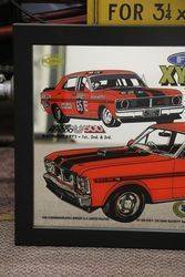 Decorative Mirror Pub Car Memorabilia Vintage Ford Falcon XY 