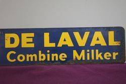 Delaval Milker Double Side Tin Sign 