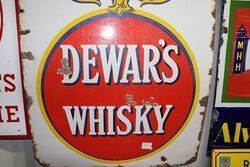 Dewarand39s Whisky Pub Enamel Advertising Sign 