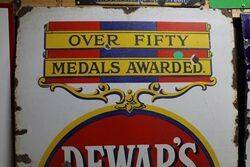 Dewarand39s Whisky Pub Enamel Advertising Sign 