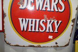 Dewarand39s Whisky Pub Enamel Advertising Sign 