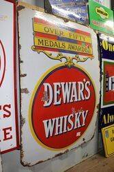 Dewarand39s Whisky Pub Enamel Advertising Sign 