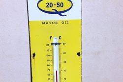 Duckhams Enamel Advertising Thermometer Sign