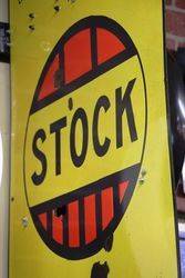 Dunlop Stock Double Sided Clock Enamel Sign