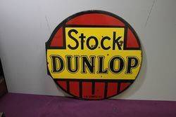 Dunlop Stock Double Sided Enamel Sign