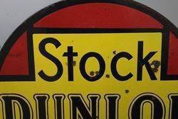 Dunlop Stock Double Sided Enamel Sign