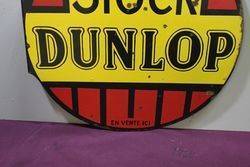 Dunlop Stock Double Sided Enamel Sign